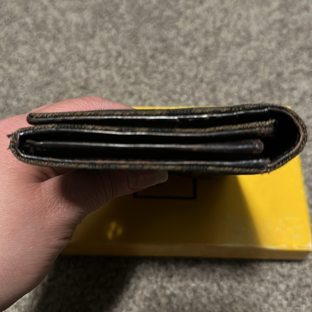 Authentic Fendi Zucca FF Coated Canvas Continental Wallet Tobacco Moro - Picture 11 of 14